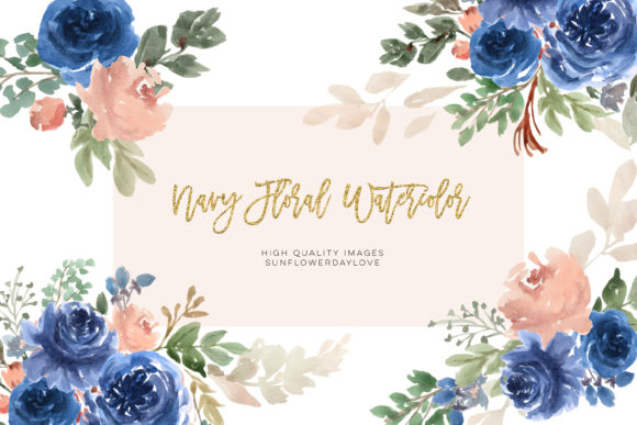 Blue Navy Watercolor Flowers: A Toolkit for Creative Expression