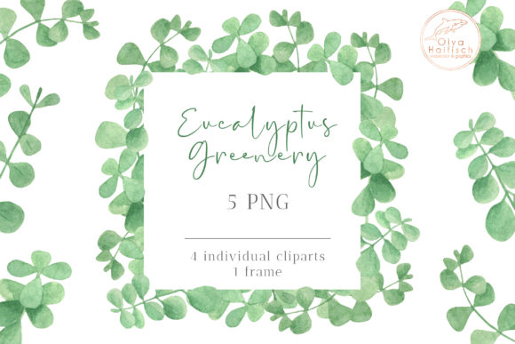 Elevating Designs with Watercolor Eucalyptus Clipart