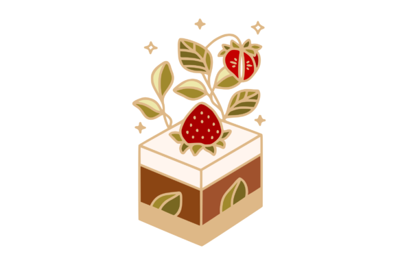 Evaluating Strawberry, Chocolate, and Matcha Cake Clipart Elements
