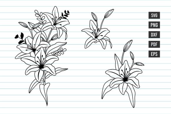 Hand Drawn Lily SVG Files: A Versatile Toolkit for Modern Creators