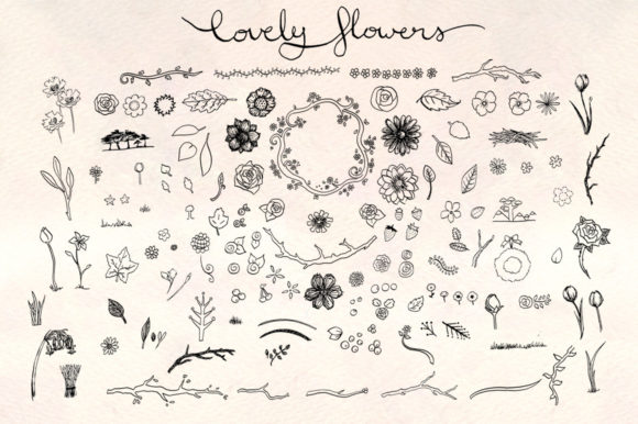 Lovely Flowers: Integrating Hand-Drawn Vector Art into Your Creative Workflow