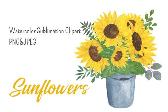 Sunflower Sublimation Watercolor Clipart: Crafting Authentic Seasonal Design