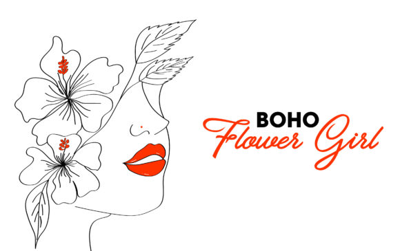 The Practical Magic of Line Art of Beautiful Girl with Flower Designs