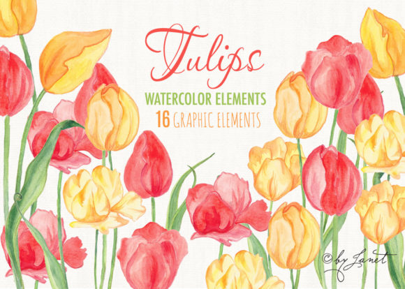The Strategic Power of Tulips Watercolor Clipart in Creative Projects