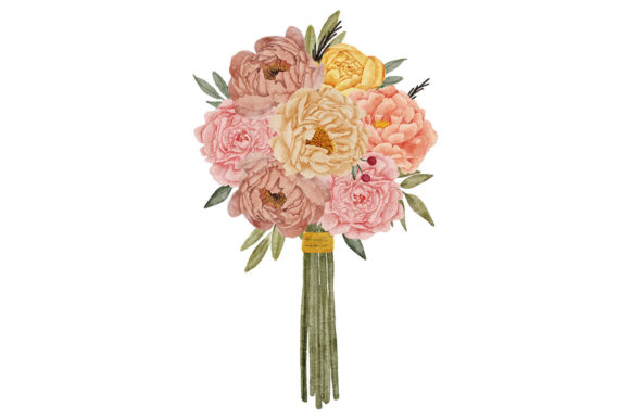 The Watercolor Peony Hand Bouquet: Capturing Fleeting Beauty in Digital Art