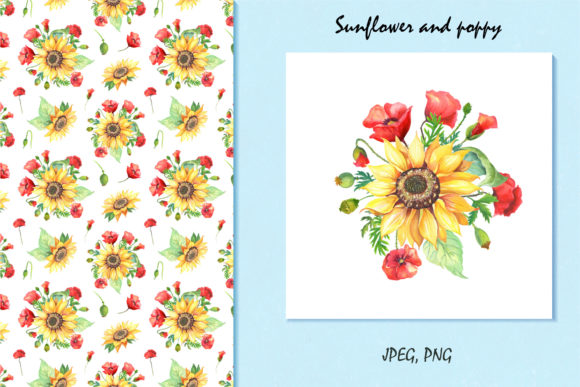 Understanding the Watercolor Sunflower and Poppy Digital Set