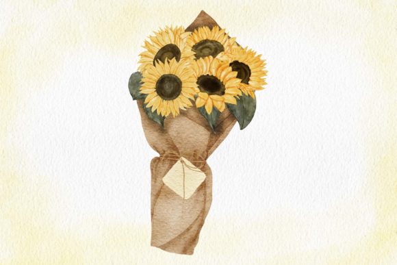 Watercolor Sunflower Bouquet Illustrations: A Versatile Clip Art Treasure